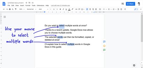 how to highlight all words in google docs