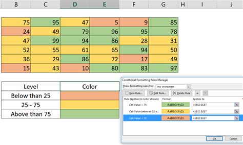 how to highlight cells in excel based on value of another cell