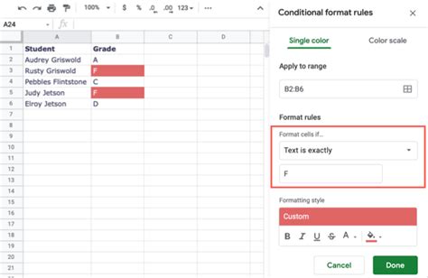 how to highlight certain words in google sheets