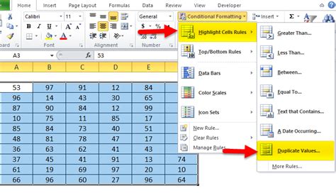 how to highlight duplicate cell in excel