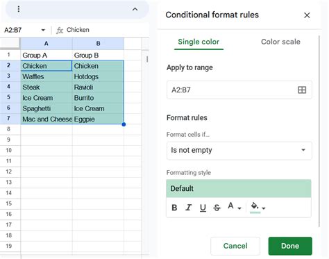 how to highlight duplicates in multiple rows or columns in google sheets