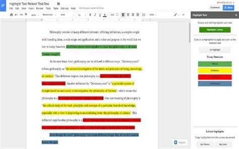 how to highlight in docs using phone
