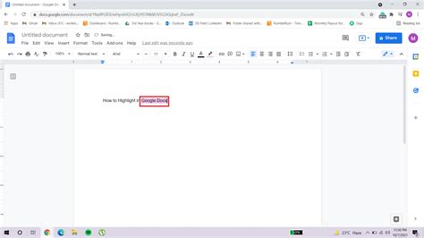 how to highlight on google docs iphone