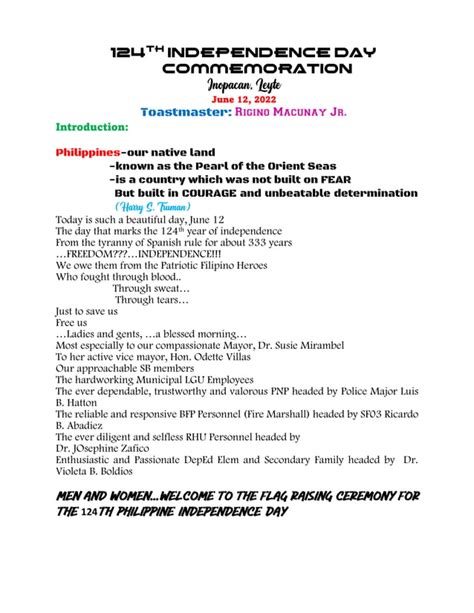 how to host independence day program script