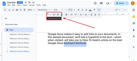 how to hyperlink pages in docs