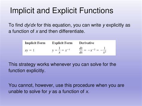 how to identify implicit and explicit functions
