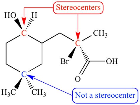 how to identify stereogenic centers