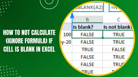 how to ignore formula if cell is blank in excel