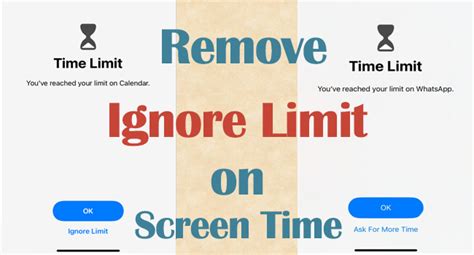 how to ignore screen time limit without passcode