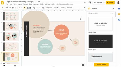 how to import a custom theme in google slides
