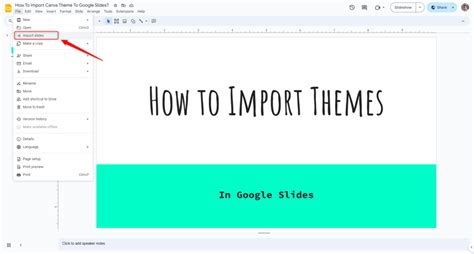 how to import a theme to google docs