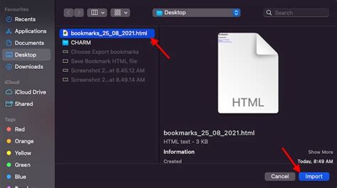 how to import bookmarks from iphone to mac