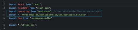 how to import bootstrap css in react