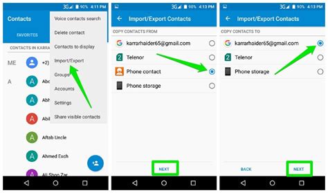 how to import contacts from android to computer