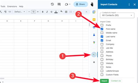 how to import contacts from google sheets to android phone