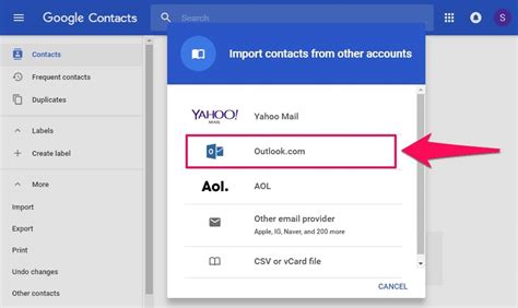 how to import contacts from outlook to gmail