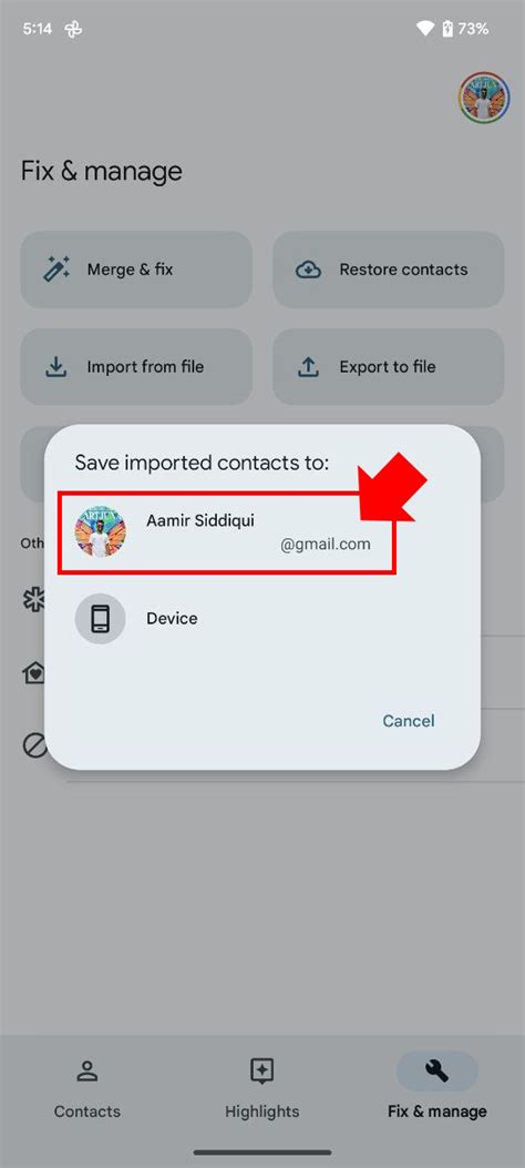 how to import contacts from vcf file in oneplus