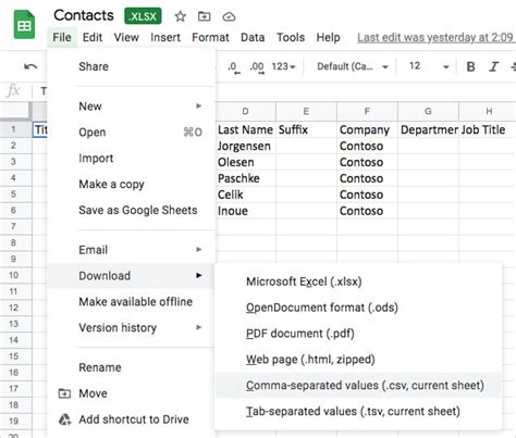 how to import contacts to gmail from excel