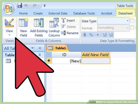 how to import data from excel to access database