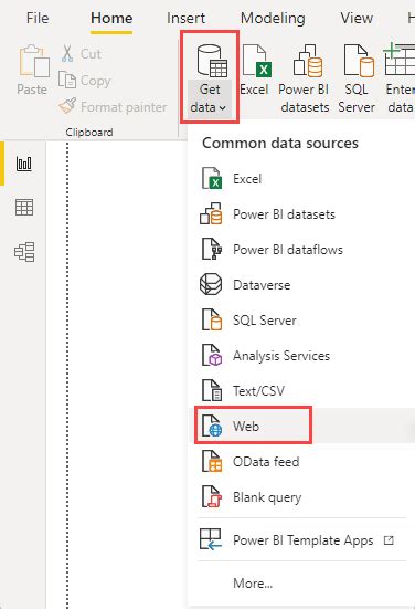 how to import data from web in power bi