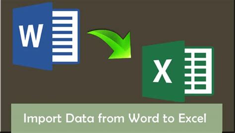how to import data from word to excel