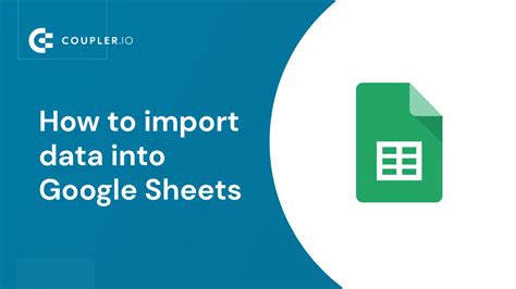 how to import data in google sheets