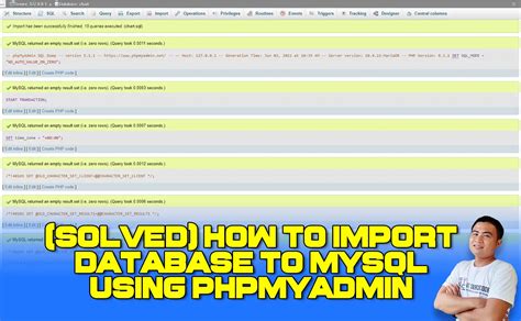 how to import database in mysql phpmyadmin