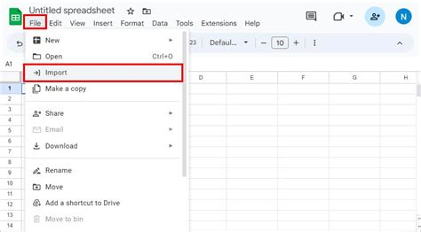 how to import excel file in google docs