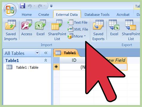 how to import excel file to microsoft access