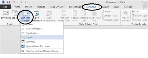 how to import excel into word avery label template