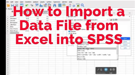 how to import files from excel to spss