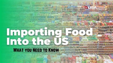 how to import food into usa