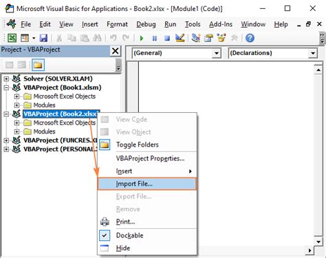 how to import macros in excel