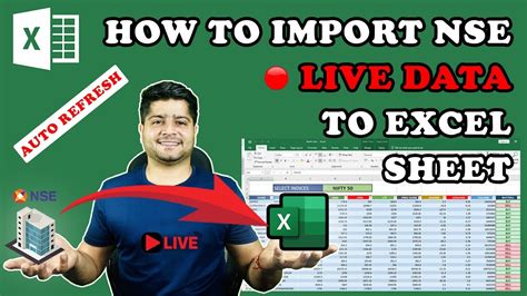 how to import nse live data in excel