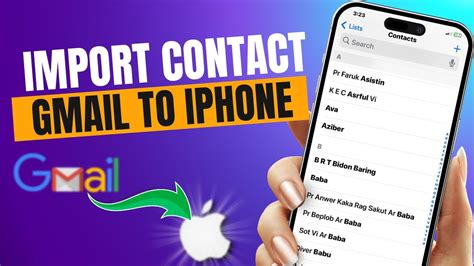 how to import number from gmail to iphone