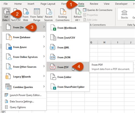 how to import pdf file into excel sheet