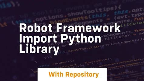 how to import python library in robot framework