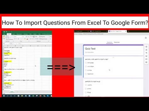 how to import questions from excel to google forms