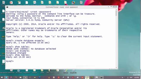 How To Import Table In Mysql Using Command Prompt