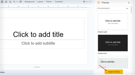 how to import themes to google slides from canva