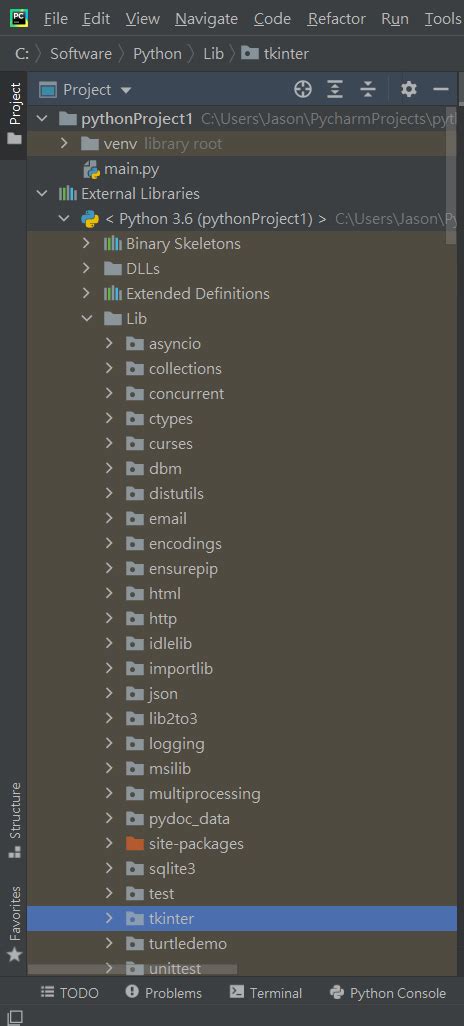 how to import tkinter in pycharm
