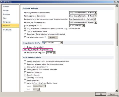 how to improve the quality of an image in word