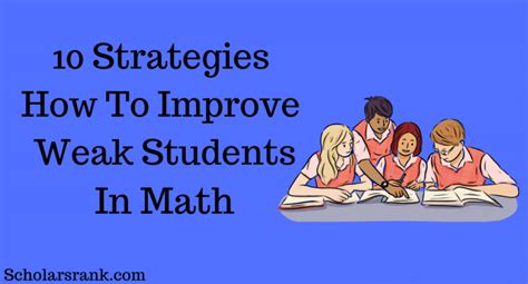 how to improve weak students in maths