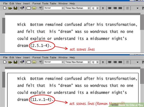 how to in text cite a play script