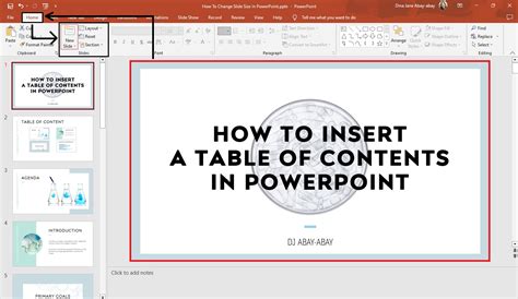 How To Include A Table Of Contents In Powerpoint