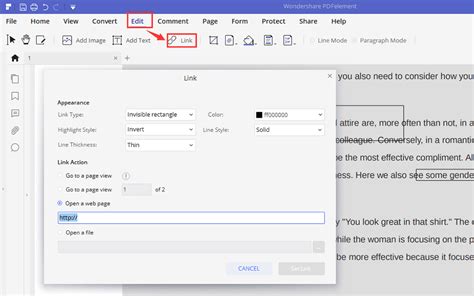 how to include hyperlinks in pdf from word