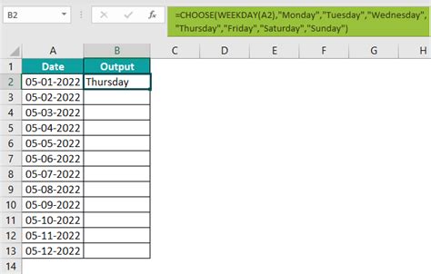 how to include only weekdays in excel