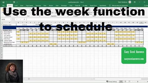 how to include weeks in excel