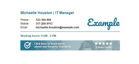 how to include work days in email signature