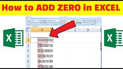 How To Include Zero In Excel Sheet